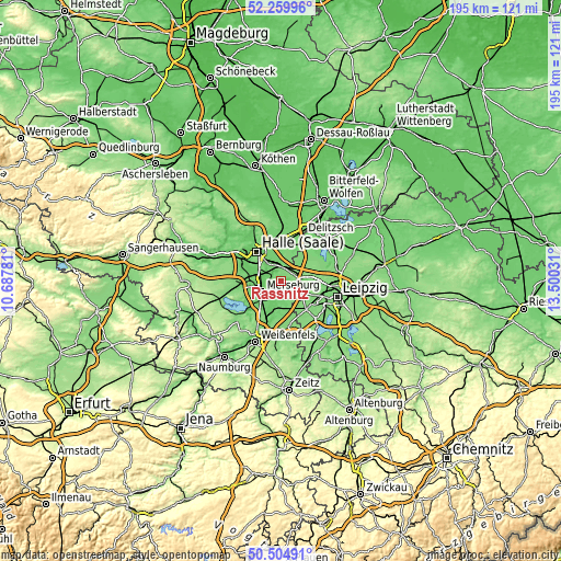 Topographic map of Raßnitz