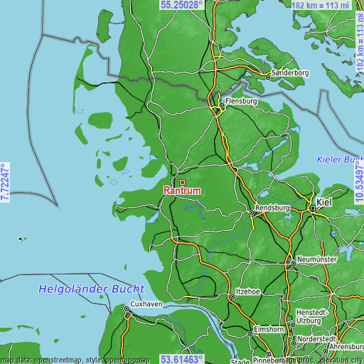 Topographic map of Rantrum