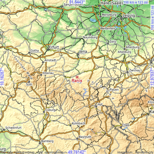 Topographic map of Ranis