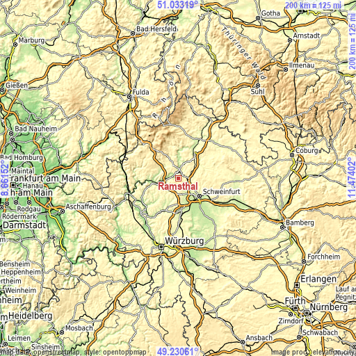 Topographic map of Ramsthal