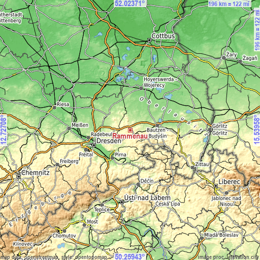 Topographic map of Rammenau