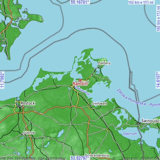 Topographic map of Rambin