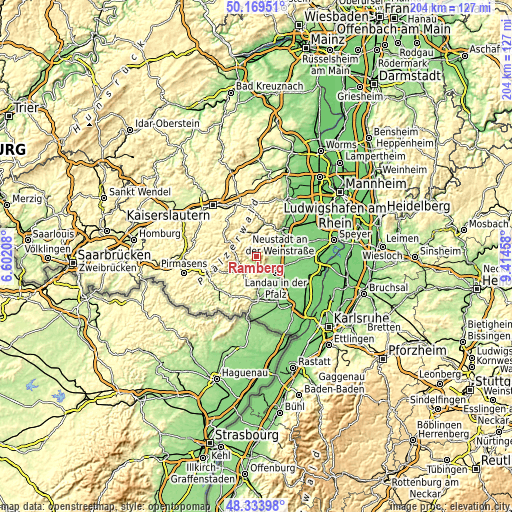 Topographic map of Ramberg