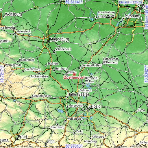 Topographic map of Quellendorf