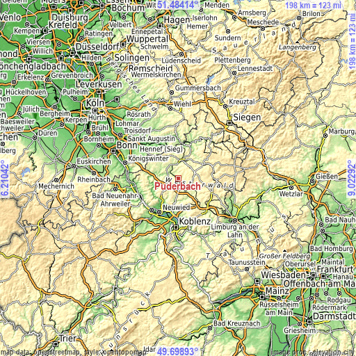 Topographic map of Puderbach