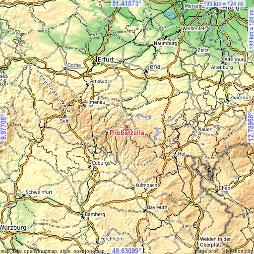 Topographic map of Probstzella