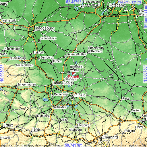 Topographic map of Pouch