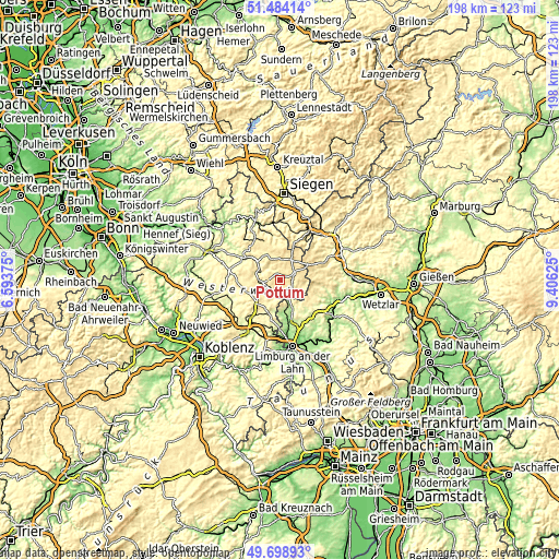 Topographic map of Pottum