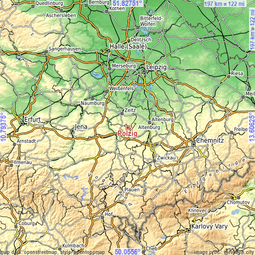 Topographic map of Pölzig