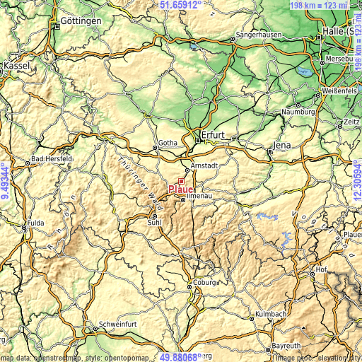 Topographic map of Plaue