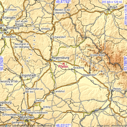 Topographic map of Pfatter