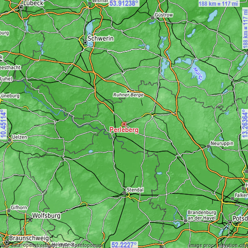 Topographic map of Perleberg