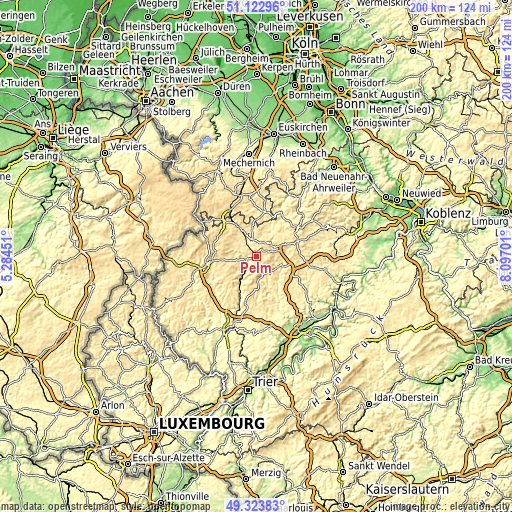 Topographic map of Pelm