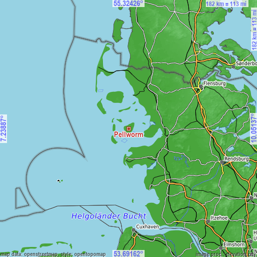 Topographic map of Pellworm