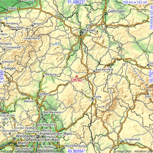 Topographic map of Ottrau