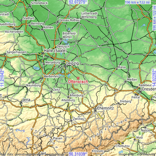 Topographic map of Otterwisch