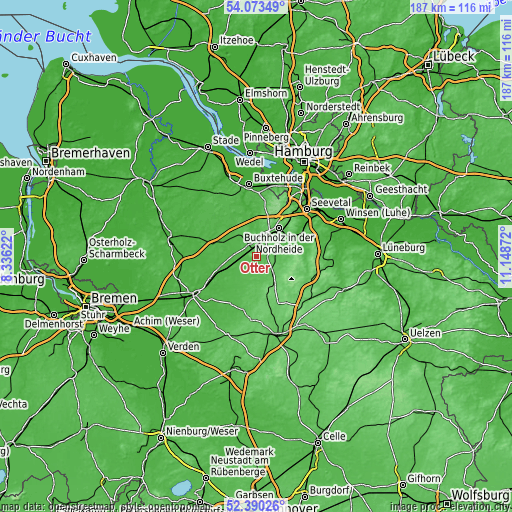 Topographic map of Otter