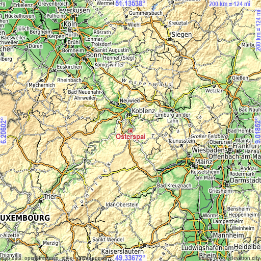 Topographic map of Osterspai