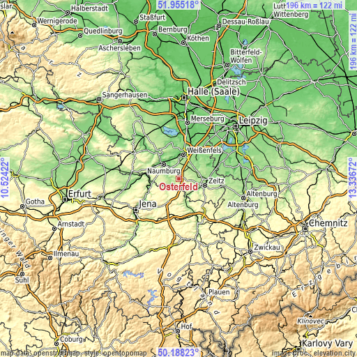 Topographic map of Osterfeld