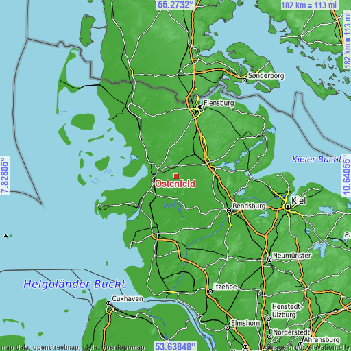 Topographic map of Ostenfeld