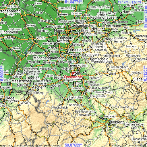 Topographic map of Ossendorf