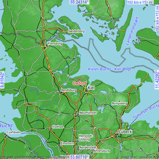 Topographic map of Osdorf