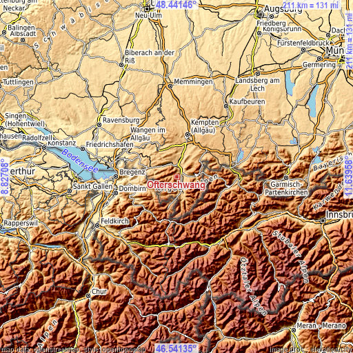 Topographic map of Ofterschwang