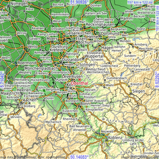 Topographic map of Odenthal