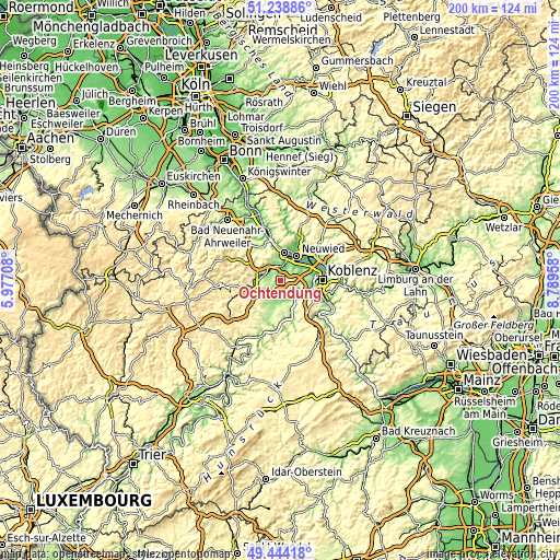 Topographic map of Ochtendung