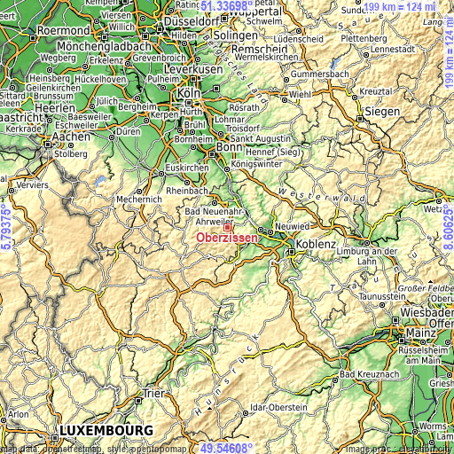 Topographic map of Oberzissen