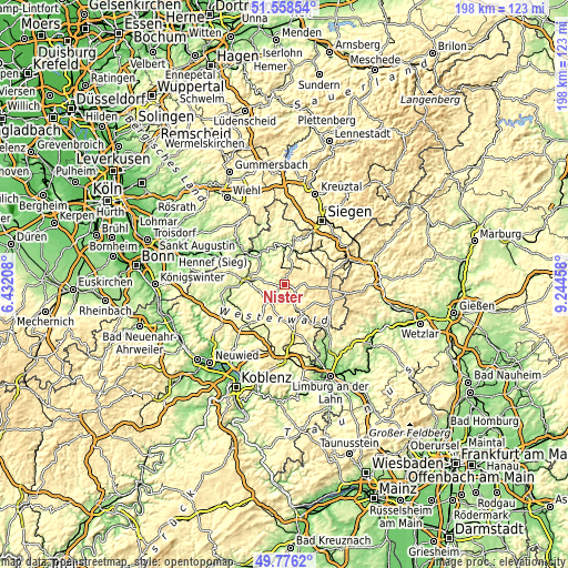 Topographic map of Nister