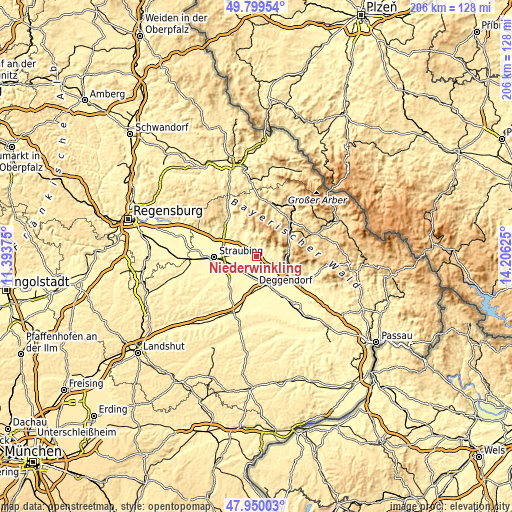 Topographic map of Niederwinkling