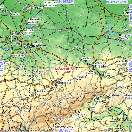 Topographic map of Niederstriegis