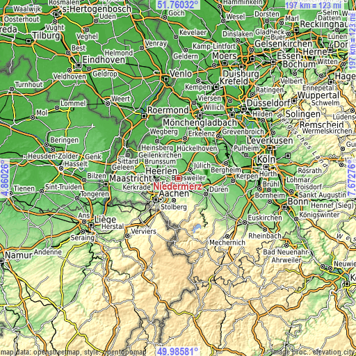 Topographic map of Niedermerz
