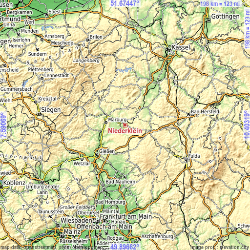 Topographic map of Niederklein