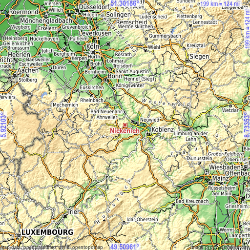 Topographic map of Nickenich