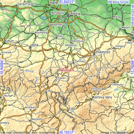 Topographic map of Neumark