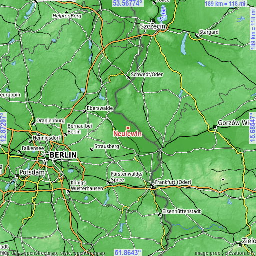 Topographic map of Neulewin