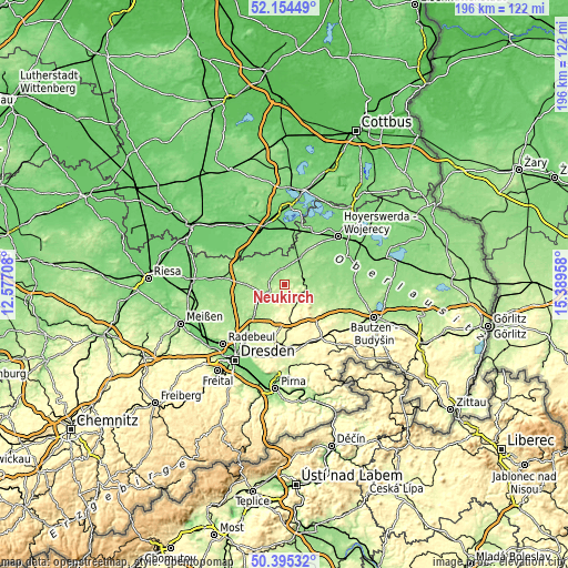 Topographic map of Neukirch