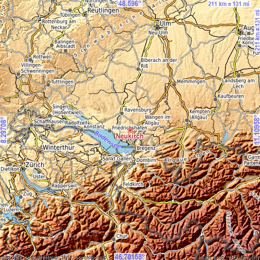 Topographic map of Neukirch