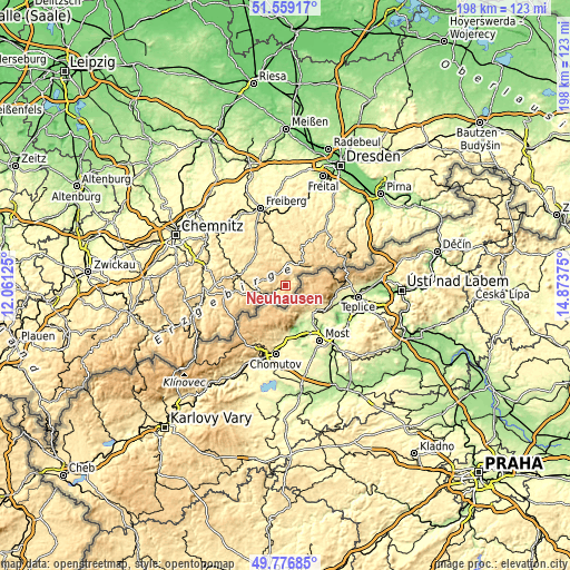 Topographic map of Neuhausen