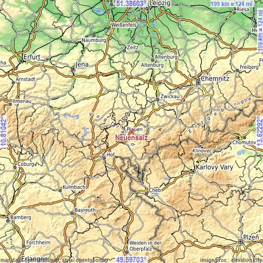 Topographic map of Neuensalz