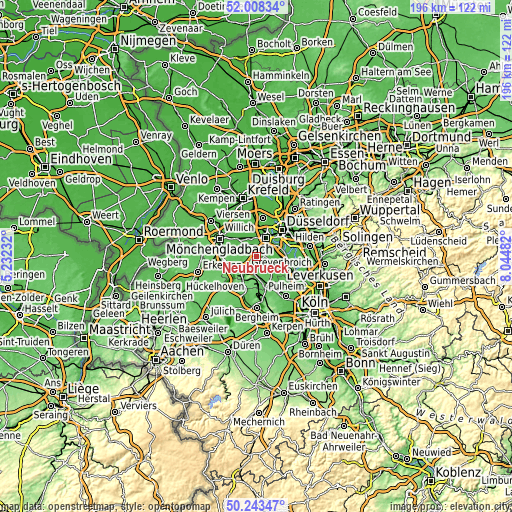Topographic map of Neubrück