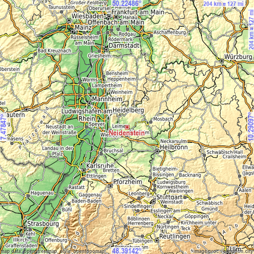 Topographic map of Neidenstein