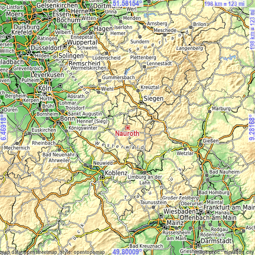 Topographic map of Nauroth