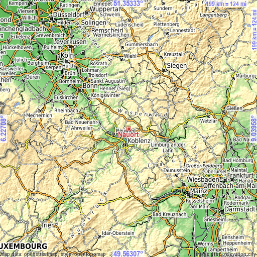 Topographic map of Nauort