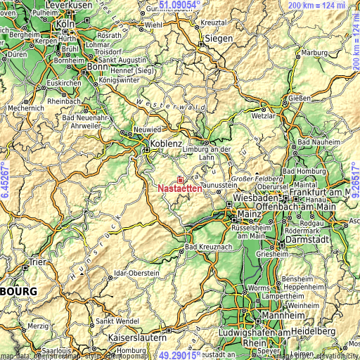 Topographic map of Nastätten