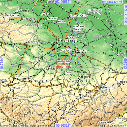 Topographic map of Muschwitz