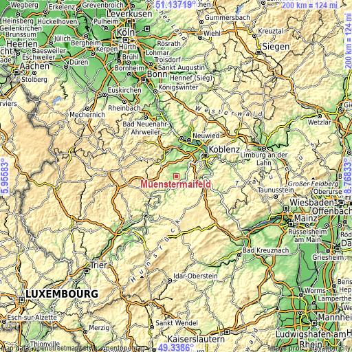 Topographic map of Münstermaifeld