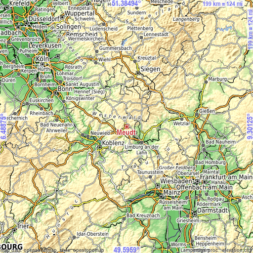 Topographic map of Meudt